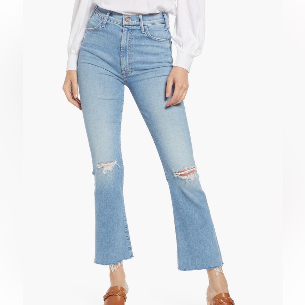 Mother The Hustler Fray Ankle Jeans
